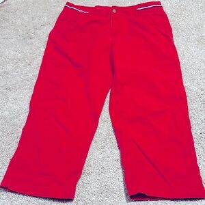 Tommy Hilfiger Red Capri Pants Size 12